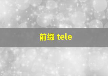 前缀 tele